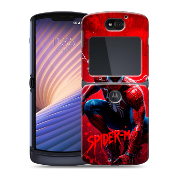 Пластиковый чехол на Motorola Razr 5G с принтом Spiderman Человек паук