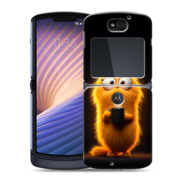 Пластиковый чехол на Motorola Razr 5G с принтом Смешной кот Пластиковый чехол на Motorola Razr 5G с принтом Смешной кот