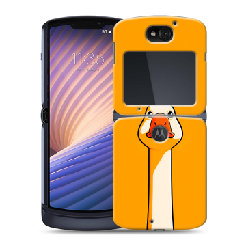 Пластиковый чехол на Motorola Razr 5G с принтом Смешная утка