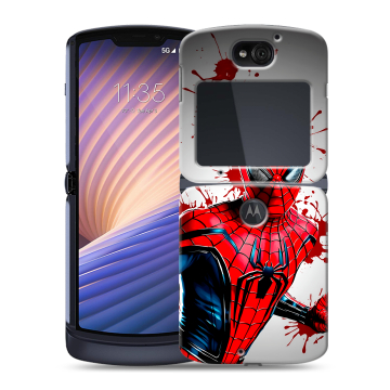 Пластиковый чехол на Motorola Razr 5G с принтом Spiderman Человек паук Пластиковый чехол на Motorola Razr 5G с принтом Spiderman Человек паук