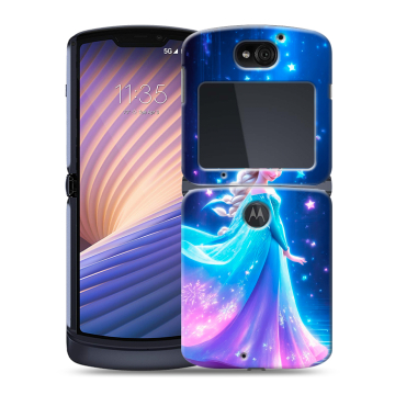 Пластиковый чехол на Motorola Razr 5G с принтом Холодное сердце Frozen Пластиковый чехол на Motorola Razr 5G с принтом Холодное сердце Frozen