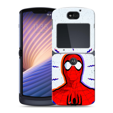 Пластиковый чехол на Motorola Razr 5G с принтом Spiderman Человек паук