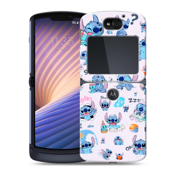 Пластиковый чехол на Motorola Razr 5G с принтом Лило и Стич Пластиковый чехол на Motorola Razr 5G с принтом Лило и Стич
