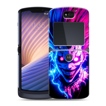 Пластиковый чехол на Motorola Razr 5G с принтом Death note Тетрадь смерти