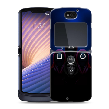 Пластиковый чехол на Motorola Razr 5G с принтом Игра Кальмара