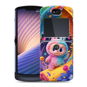 Пластиковый чехол на Motorola Razr 5G с принтом Labubu Лабубу Пластиковый чехол на Motorola Razr 5G с принтом Labubu Лабубу