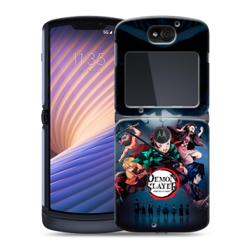Пластиковый чехол на Motorola Razr 5G с принтом Demon Slayer Клинок рассекающий демонов Пластиковый чехол на Motorola Razr 5G с принтом Demon Slayer Клинок рассекающий демонов