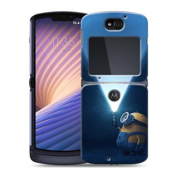 Пластиковый чехол на Motorola Razr 5G с принтом Миньоны Пластиковый чехол на Motorola Razr 5G с принтом Миньоны