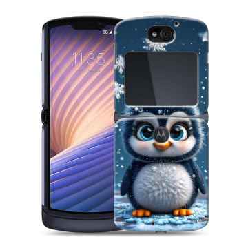 Пластиковый чехол на Motorola Razr 5G с принтом Новый год