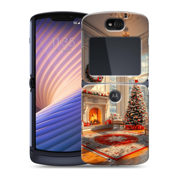 Пластиковый чехол на Motorola Razr 5G с принтом Новый год