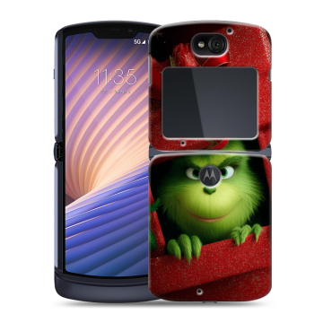 Пластиковый чехол на Motorola Razr 5G с принтом Новый год