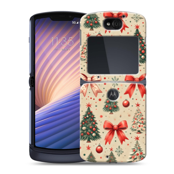 Пластиковый чехол на Motorola Razr 5G с принтом Новый год