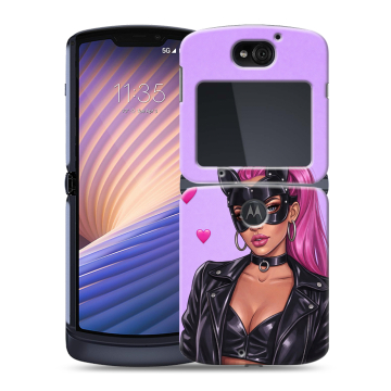 Пластиковый чехол на Motorola Razr 5G с принтом женский
