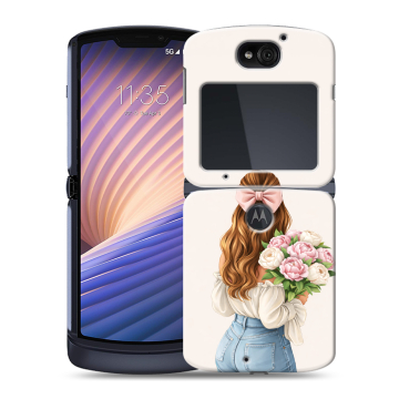 Пластиковый чехол на Motorola Razr 5G с принтом женский Пластиковый чехол на Motorola Razr 5G с принтом женский