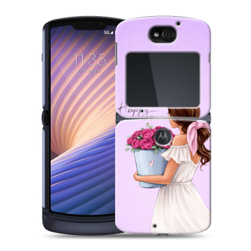 Пластиковый чехол на Motorola Razr 5G с принтом женский Пластиковый чехол на Motorola Razr 5G с принтом женский