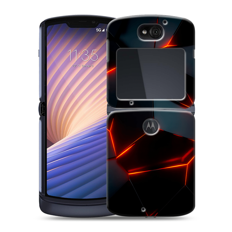 Пластиковый чехол на Motorola Razr 5G с принтом Яркие абстракции Пластиковый чехол на Motorola Razr 5G с принтом Яркие абстракции