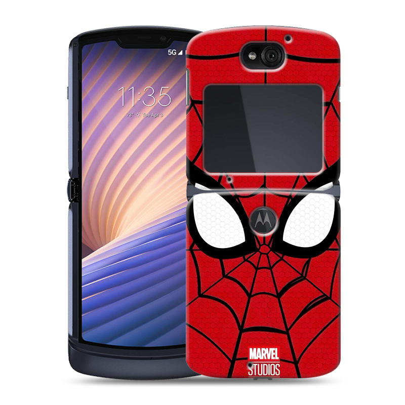 Пластиковый чехол на Motorola Razr 5G с принтом человек паук spiderman Пластиковый чехол на Motorola Razr 5G с принтом человек паук spiderman