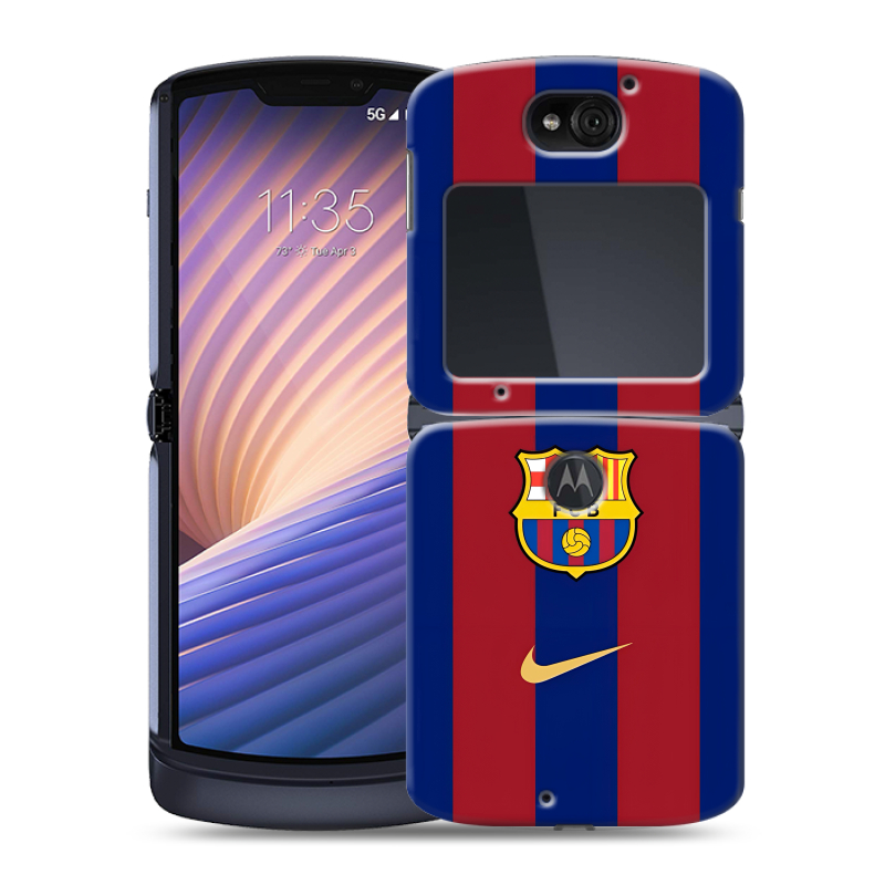 Пластиковый чехол на Motorola Razr 5G с принтом Барселона Barcelona Пластиковый чехол на Motorola Razr 5G с принтом Барселона Barcelona