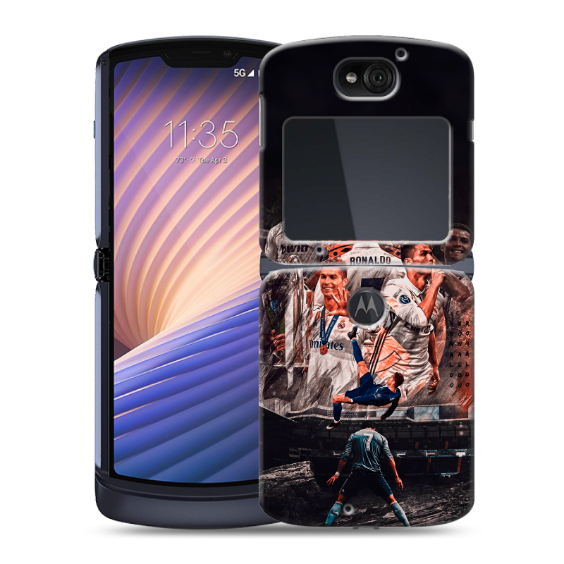 Пластиковый чехол на Motorola Razr 5G с принтом Реал Роналдо Real Ronaldo Пластиковый чехол на Motorola Razr 5G с принтом Реал Роналдо Real Ronaldo