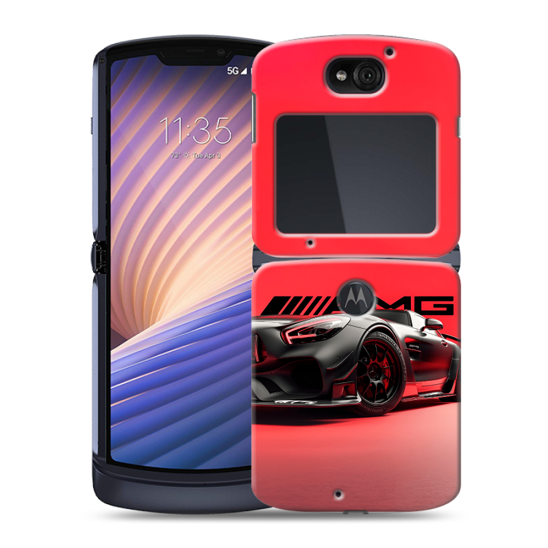 Пластиковый чехол на Motorola Razr 5G с принтом Мерседес Mercedes AMG Пластиковый чехол на Motorola Razr 5G с принтом Мерседес Mercedes AMG