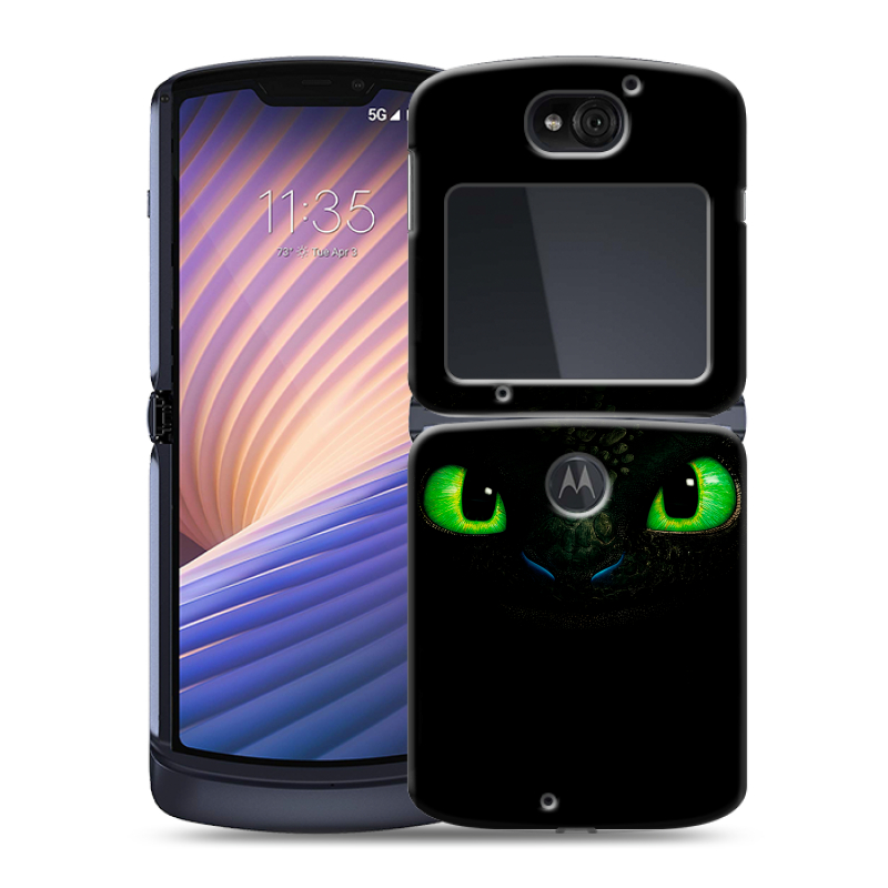 Пластиковый чехол на Motorola Razr 5G с принтом Как приручить дракона Пластиковый чехол на Motorola Razr 5G с принтом Как приручить дракона