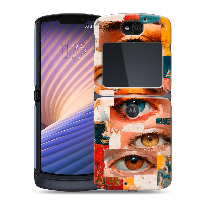 Пластиковый чехол на Motorola Razr 5G с принтом Модный принт Пластиковый чехол на Motorola Razr 5G с принтом Модный принт