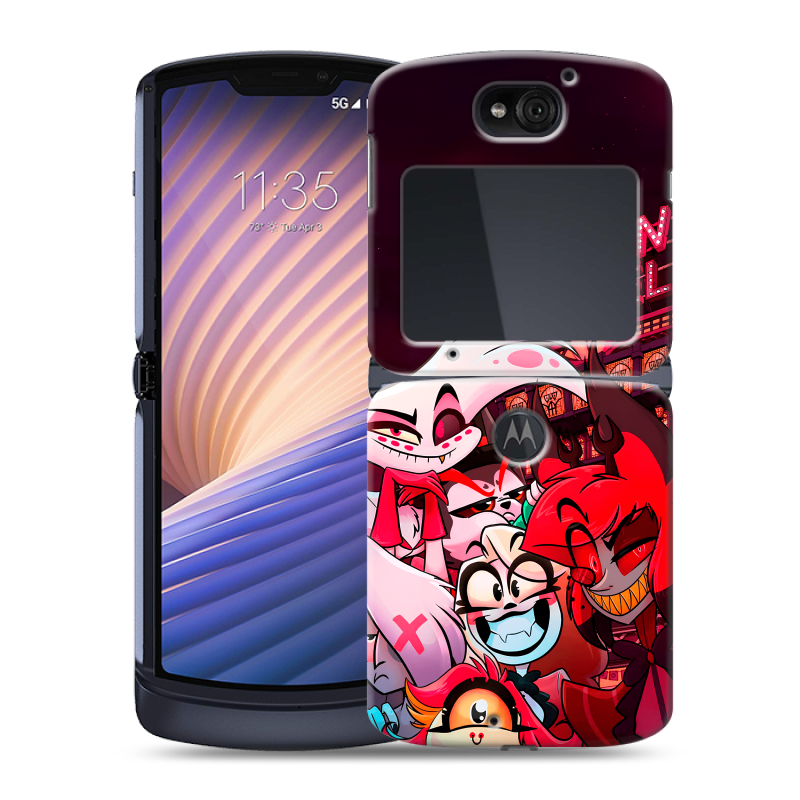 Пластиковый чехол на Motorola Razr 5G с принтом Hazbin Hotel Отель Хазбин Пластиковый чехол на Motorola Razr 5G с принтом Hazbin Hotel Отель Хазбин