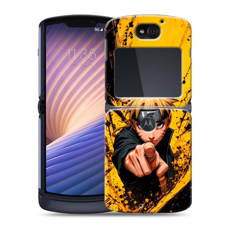 Пластиковый чехол на Motorola Razr 5G с принтом Naruto Наруто Пластиковый чехол на Motorola Razr 5G с принтом Naruto Наруто