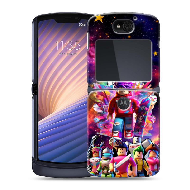 Пластиковый чехол на Motorola Razr 5G с принтом Roblox Роблокс Пластиковый чехол на Motorola Razr 5G с принтом Roblox Роблокс