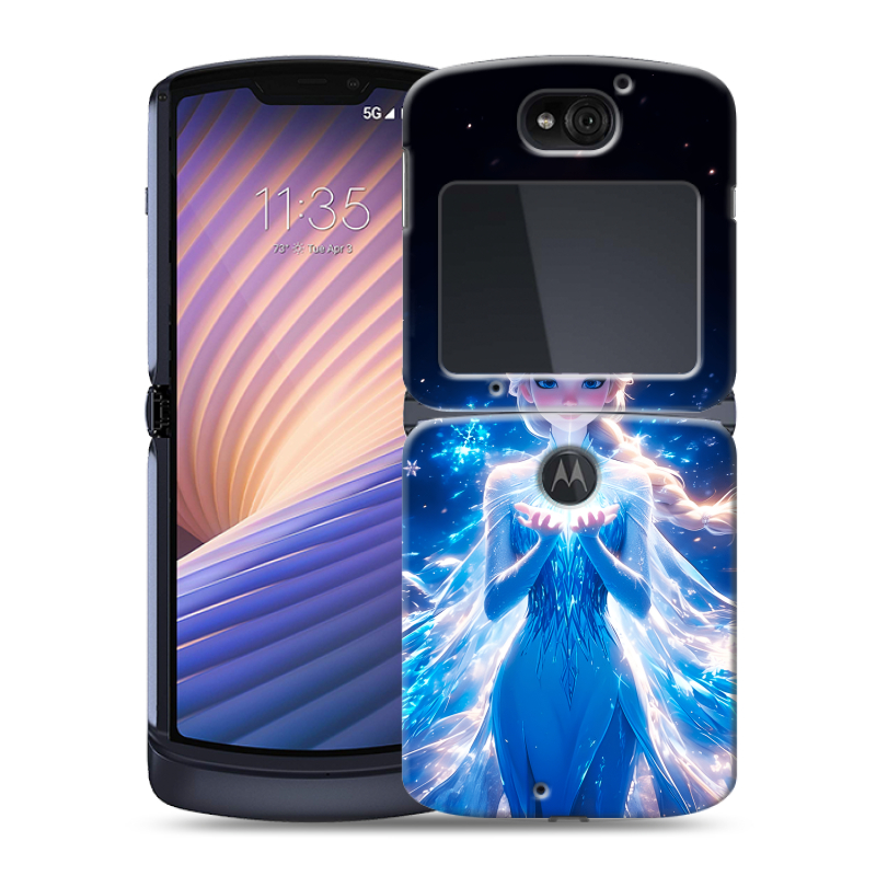 Пластиковый чехол на Motorola Razr 5G с принтом Холодное сердце Frozen Пластиковый чехол на Motorola Razr 5G с принтом Холодное сердце Frozen