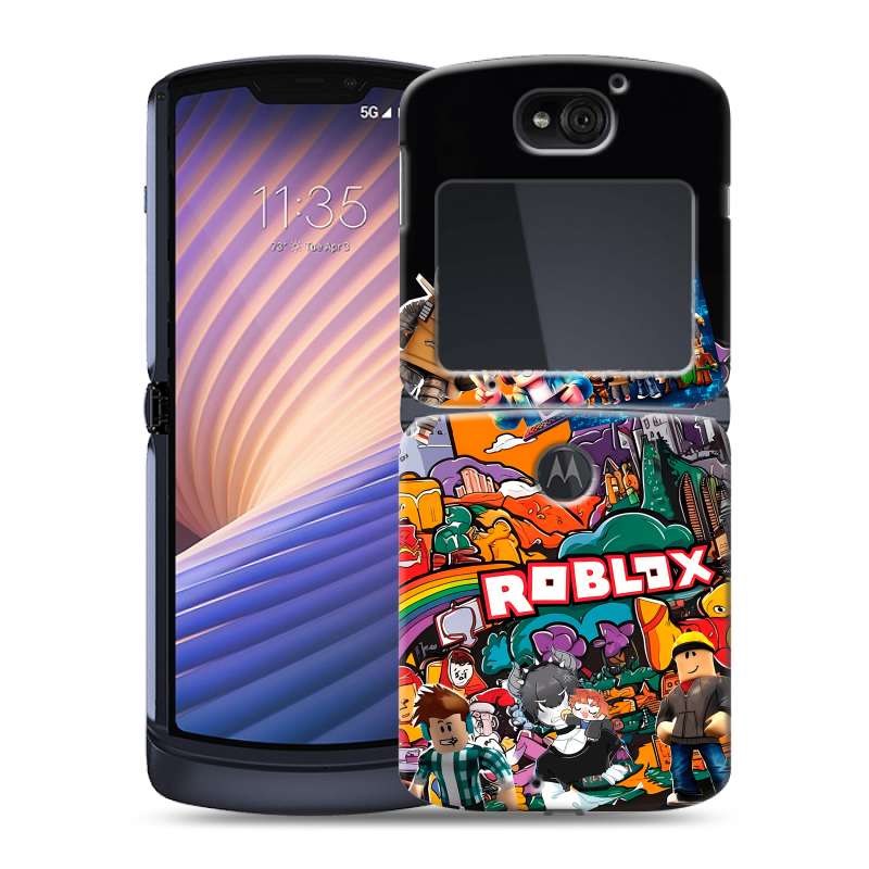 Пластиковый чехол на Motorola Razr 5G с принтом Roblox Роблокс Пластиковый чехол на Motorola Razr 5G с принтом Roblox Роблокс