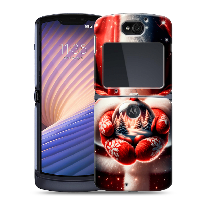 Пластиковый чехол на Motorola Razr 5G с принтом Новый год Пластиковый чехол на Motorola Razr 5G с принтом Новый год