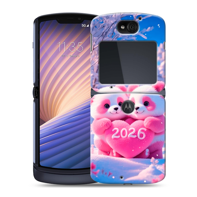 Пластиковый чехол на Motorola Razr 5G с принтом Новый год Пластиковый чехол на Motorola Razr 5G с принтом Новый год