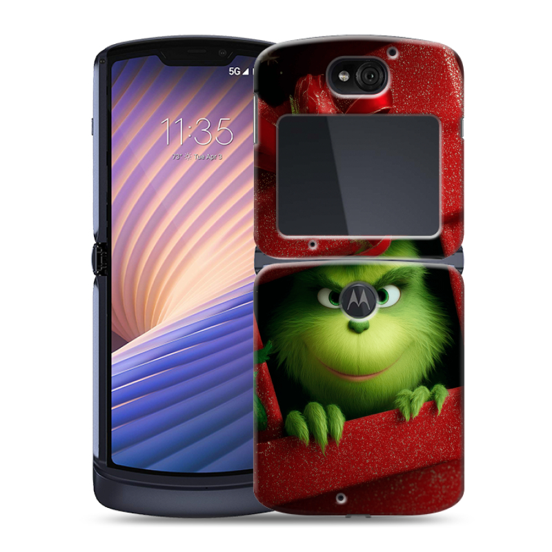 Пластиковый чехол на Motorola Razr 5G с принтом Новый год Пластиковый чехол на Motorola Razr 5G с принтом Новый год