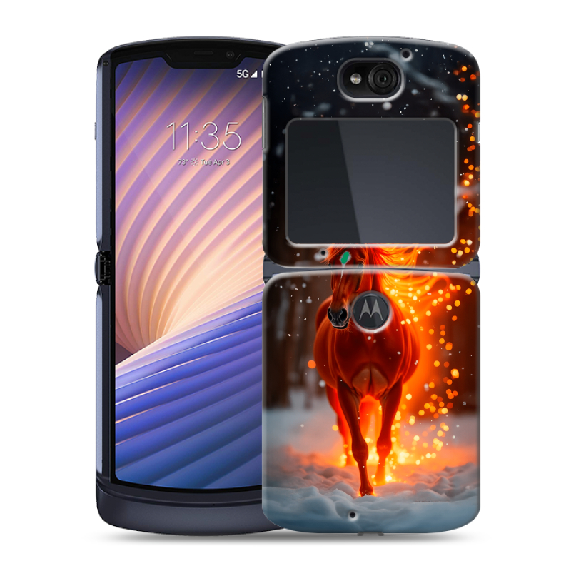 Пластиковый чехол на Motorola Razr 5G с принтом Новый год Пластиковый чехол на Motorola Razr 5G с принтом Новый год