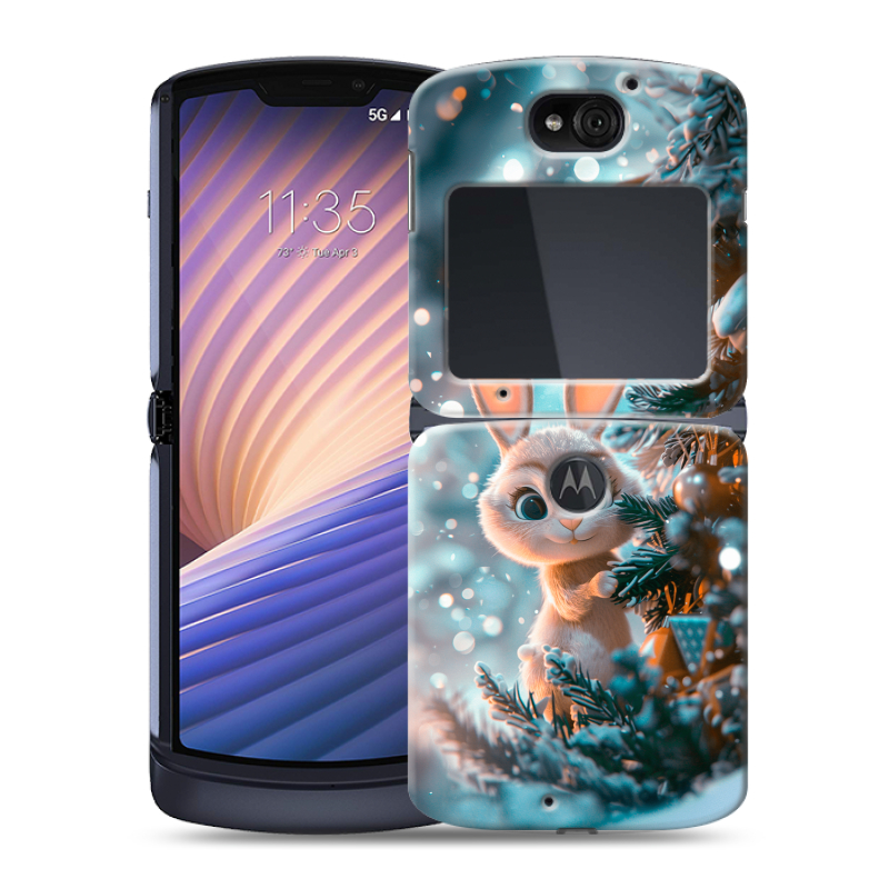 Пластиковый чехол на Motorola Razr 5G с принтом Новый год Пластиковый чехол на Motorola Razr 5G с принтом Новый год