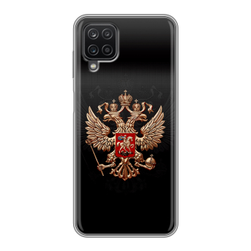 Силиконовый чехол на Samsung Galaxy A12 с принтом Герб России Силиконовый чехол на Samsung Galaxy A12 с принтом Герб России