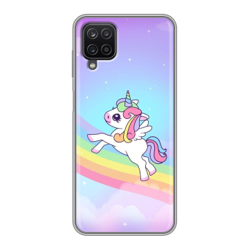 Силиконовый чехол на Samsung Galaxy A12 с принтом Единорог