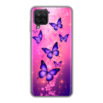 Силиконовый чехол на Samsung Galaxy A12 с принтом Бабочки