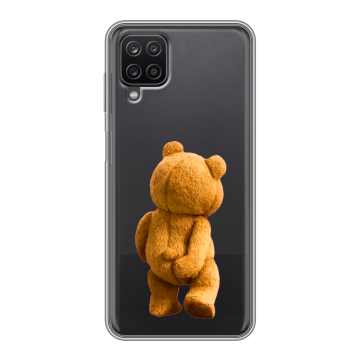 Силиконовый чехол на Samsung Galaxy A12 с принтом Медведь