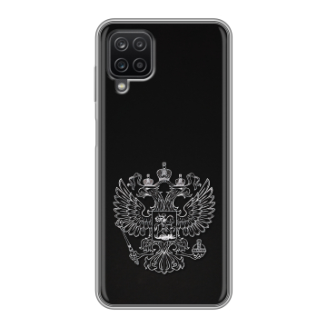 Силиконовый чехол на Samsung Galaxy A12 с принтом Герб России