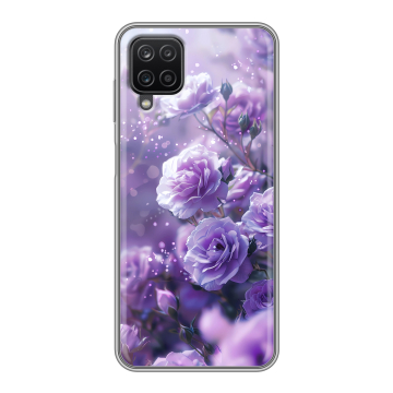 Силиконовый чехол на Samsung Galaxy A12 с принтом Розы цветы Силиконовый чехол на Samsung Galaxy A12 с принтом Розы цветы