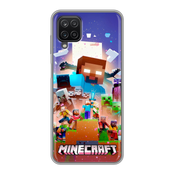 Силиконовый чехол на Samsung Galaxy A12 с принтом Майнкрафт Minecraft Силиконовый чехол на Samsung Galaxy A12 с принтом Майнкрафт Minecraft