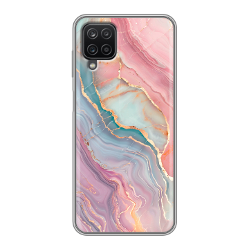 Силиконовый чехол на Samsung Galaxy A12 с принтом розовый мрамор Силиконовый чехол на Samsung Galaxy A12 с принтом розовый мрамор