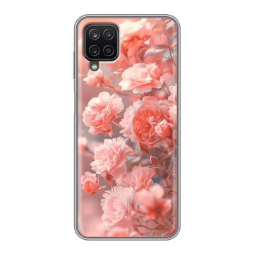 Силиконовый чехол на Samsung Galaxy A12 с принтом Розы цветы Силиконовый чехол на Samsung Galaxy A12 с принтом Розы цветы