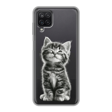 Силиконовый чехол на Samsung Galaxy A12 с принтом Котенок