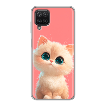 Силиконовый чехол на Samsung Galaxy A12 с принтом Розовый котенок Силиконовый чехол на Samsung Galaxy A12 с принтом Розовый котенок