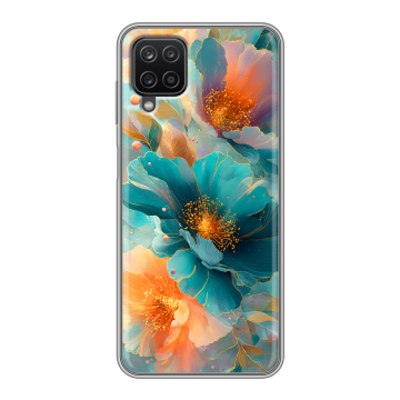 Силиконовый чехол на Samsung Galaxy A12 с принтом Цветы Силиконовый чехол на Samsung Galaxy A12 с принтом Цветы