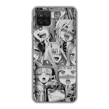 Силиконовый чехол на Samsung Galaxy A12 с принтом Ahegao Ахегао Аниме