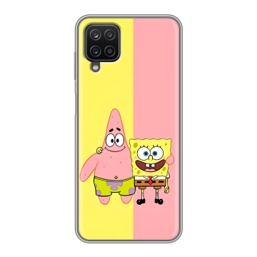 Силиконовый чехол на Samsung Galaxy A12 с принтом Спанч боб Спанчбоб